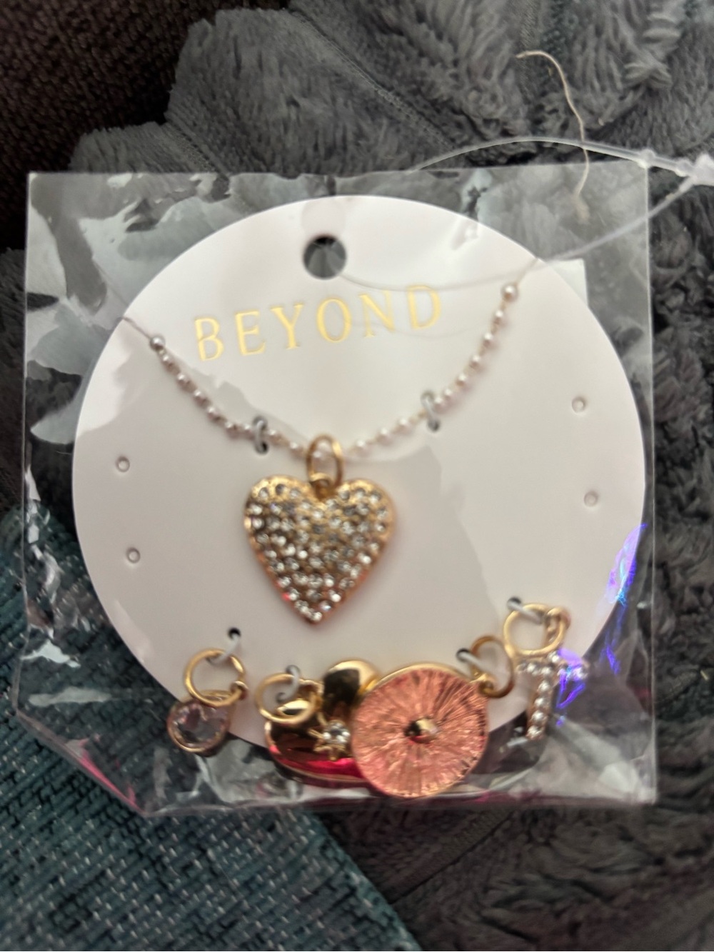 Gold-Tone faith custom charm necklace